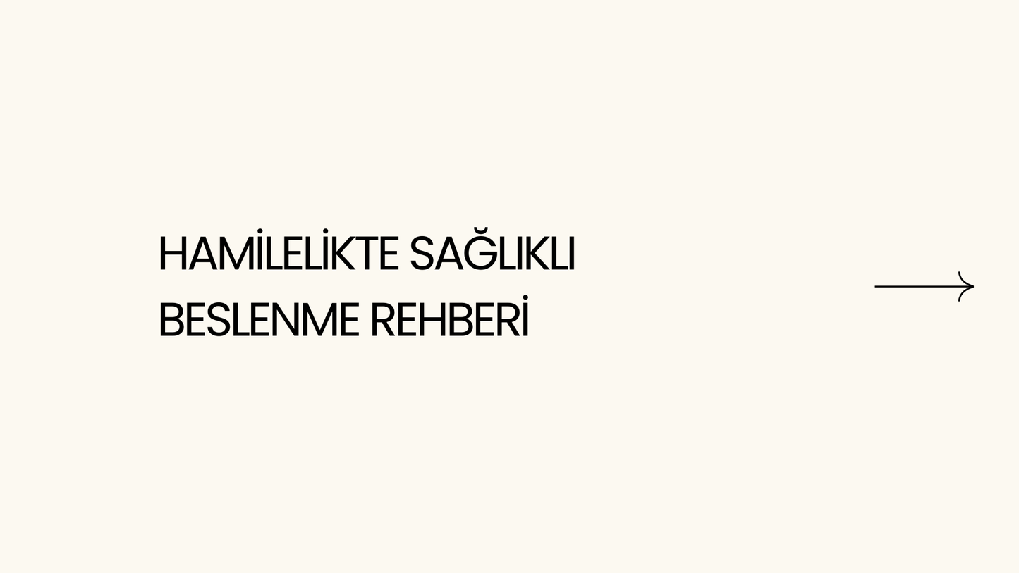 Hamilelikte Sağlıklı Beslenme E-kitabı